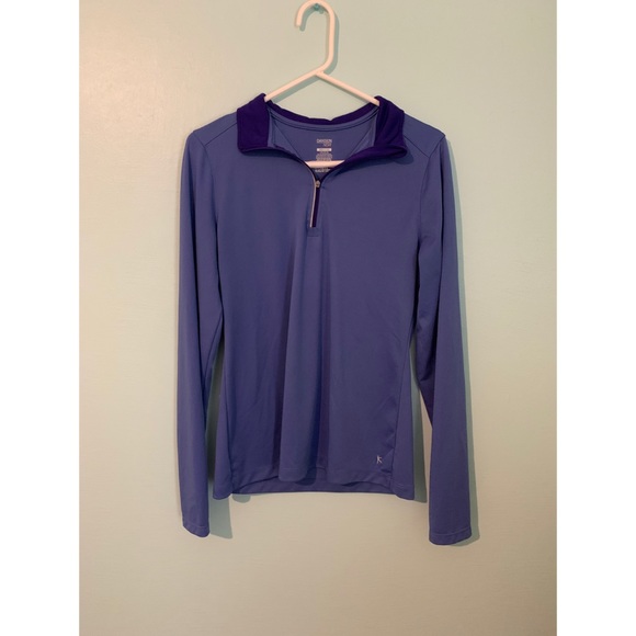 3/$20 Danskin Now Quarter Zip Pullover Purple - Picture 1 of 3